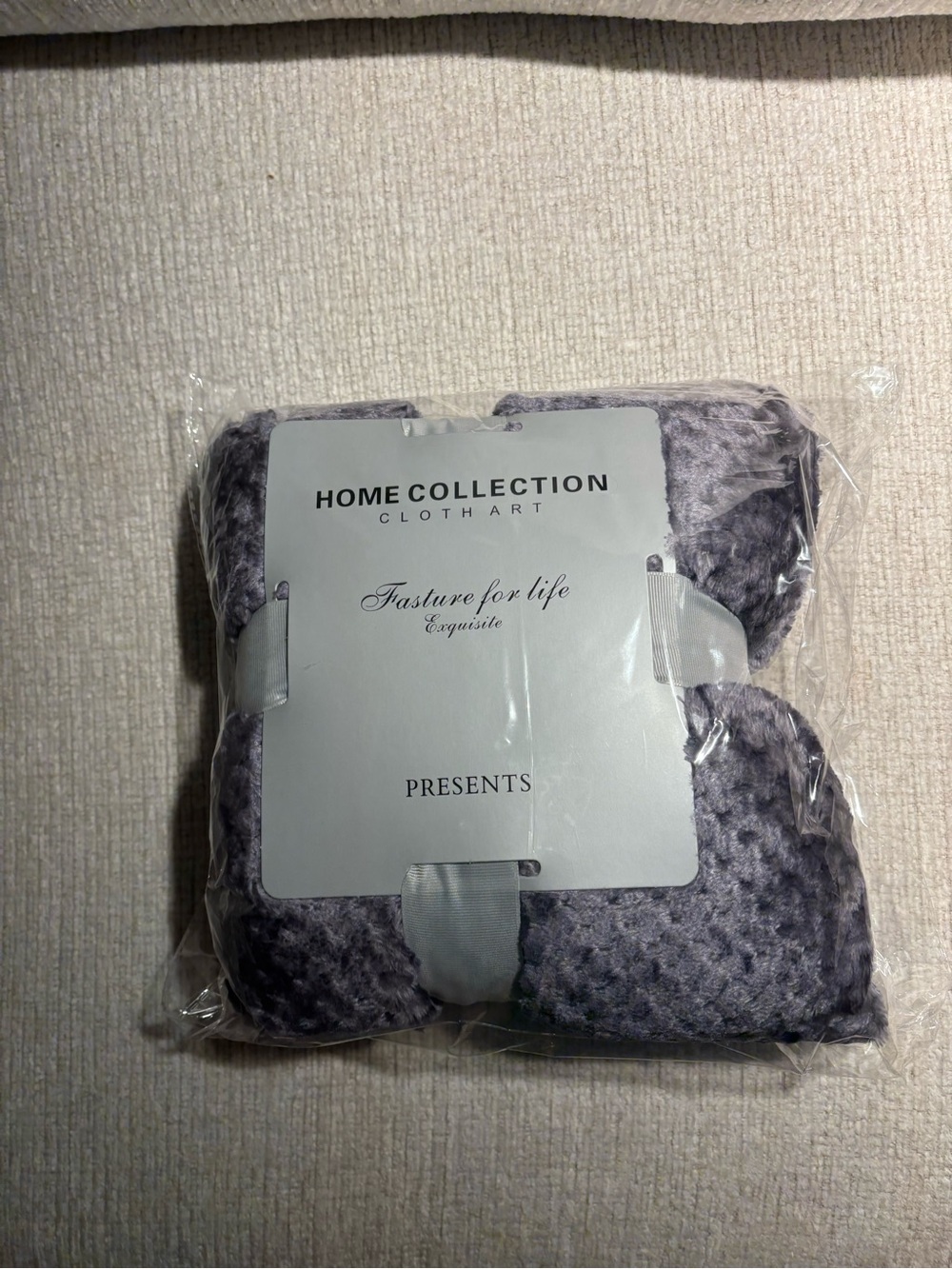 Home Collection Plush Accent Pillow - Lavender Gray